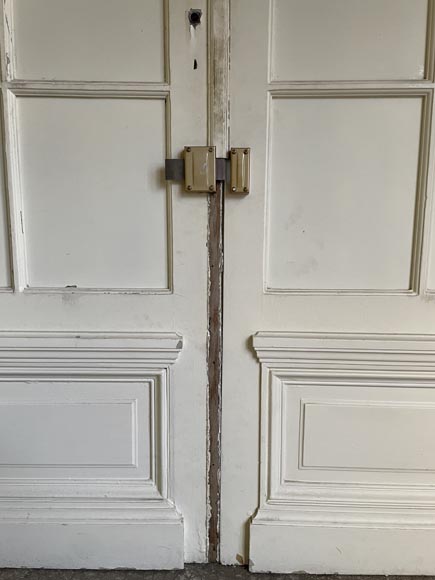 Double porte en bois à miroir  Double porte en bois à miroir -8