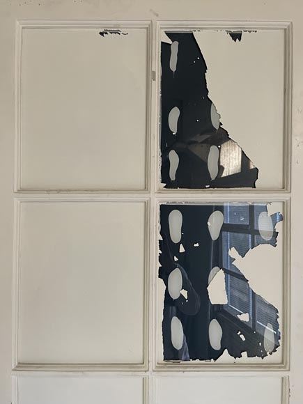 Double porte en bois à miroir  Double porte en bois à miroir -9