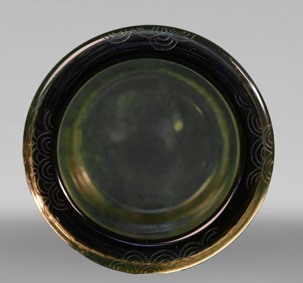 Émile GALLÉ pour L'ESCALIER DE CRISTAL, Petit vase tubulaire japonisant en verre ambré Émile GALLÉ pour L'ESCALIER DE CRISTAL, Petit vase tubulaire japonisant en verre ambré-4