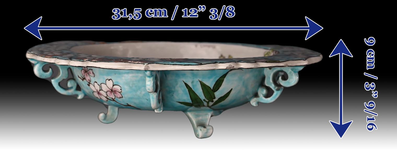 Edmond LACHENAL pour L'ESCALIER DE CRISTAL, Coupe en faïence au décor de fleurs, vers 1890 Edmond LACHENAL pour L'ESCALIER DE CRISTAL, Coupe en faïence au décor de fleurs, vers 1890-10