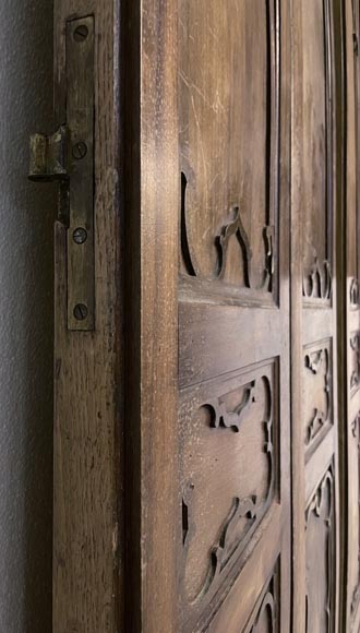 Paire de double portes orientalisantes en chêne Paire de double portes orientalisantes en chêne-7