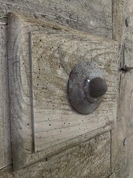 Grande porte ancienne en sapin, XVIIIe siècle Grande porte ancienne en sapin, XVIIIe siècle-5