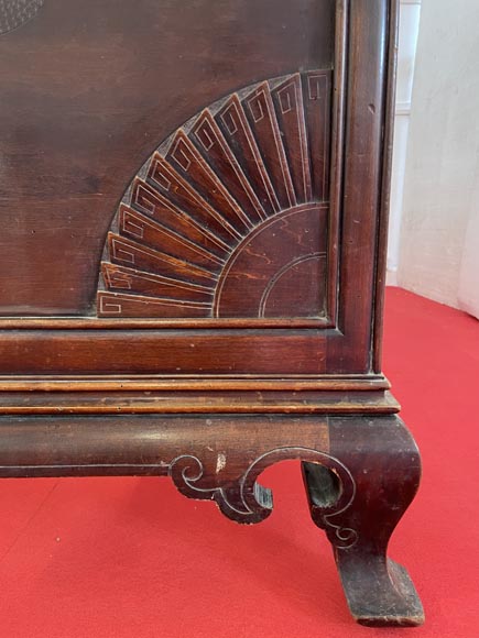 Maison des Bambous, Alfred PERRET et Ernest VIBERT (attribué à)- Lit japonisant aux dragon-tigres Maison des Bambous, Alfred PERRET et Ernest VIBERT (attribué à)- Lit japonisant aux dragon-tigres-11