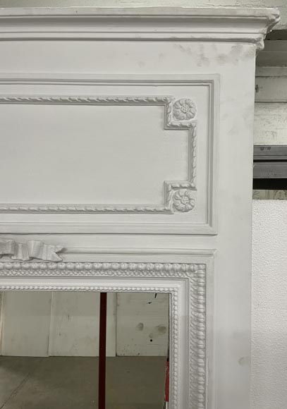 Trumeau de style Louis XVI aux ruban et frises, XIXe siècle Trumeau de style Louis XVI aux ruban et frises, XIXe siècle-4