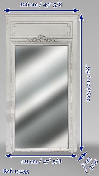 Trumeau de style Louis XVI aux ruban et frises, XIXe siècle Trumeau de style Louis XVI aux ruban et frises, XIXe siècle-7