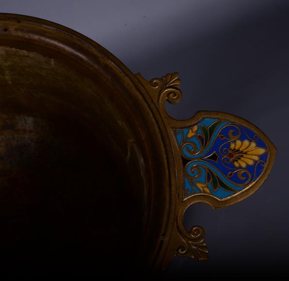 Louis - Constant SEVIN et Ferdinand BARBEDIENNE - Belle paire de vases d'ornement en bronze et émail cloisonné, vers 1862 Louis - Constant SEVIN et Ferdinand BARBEDIENNE - Belle paire de vases d'ornement en bronze et émail cloisonné, vers 1862-7