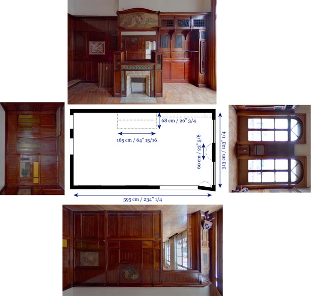 Pièce de boiserie Art & Craft provenant de l’hôtel particulier de l’architecte Henry GUEDY, 1912-1913 Pièce de boiserie Art & Craft provenant de l’hôtel particulier de l’architecte Henry GUEDY, 1912-1913-35