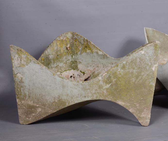 Willy Guhl, rare paire de jardinière dent, vers 1954 Willy Guhl, rare paire de jardinière dent, vers 1954-2