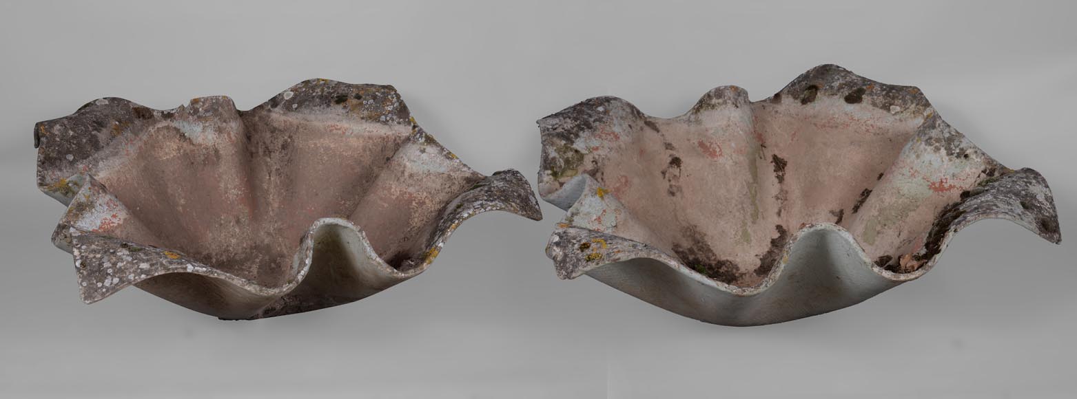 Willy Guhl, Paires De Jardinières En Fibro Ciment Willy Guhl, Paires De Jardinières En Fibro Ciment-0