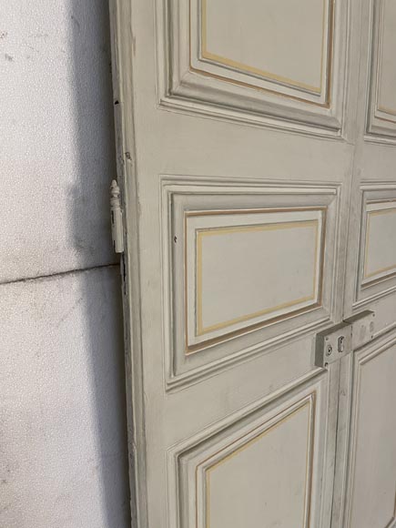 Lot de trois double portes en bois peint Lot de trois double portes en bois peint-7