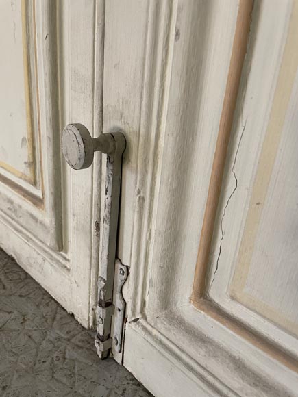 Lot de trois double portes en bois peint Lot de trois double portes en bois peint-9