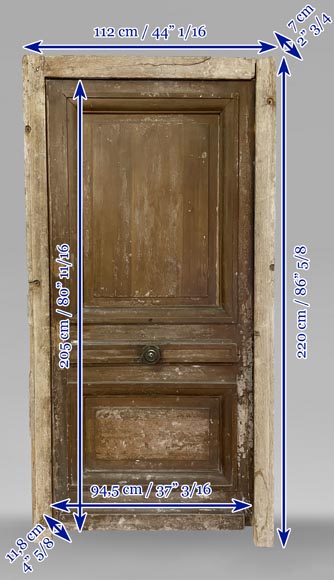 Porte ancienne en chêne avec encadrement Porte ancienne en chêne avec encadrement-10