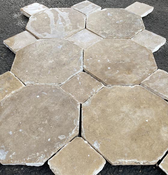Environ 5 m² de sol à cabochons en pierre Environ 5 m² de sol à cabochons en pierre-1