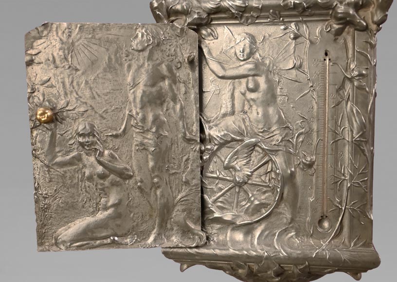 Jules BRATEAU, horloge à quatre faces sur un haut pied carré Jules BRATEAU, horloge à quatre faces sur un haut pied carré-10