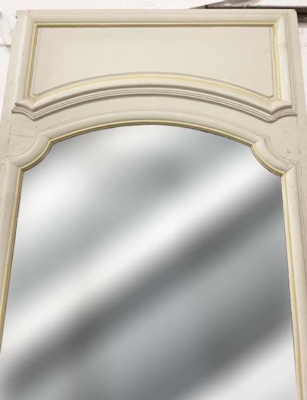 Trumeau en bois peint mouluré Trumeau en bois peint mouluré -1