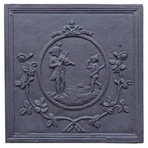 Plaque de cheminée de style Louis XVI « Le violoniste »