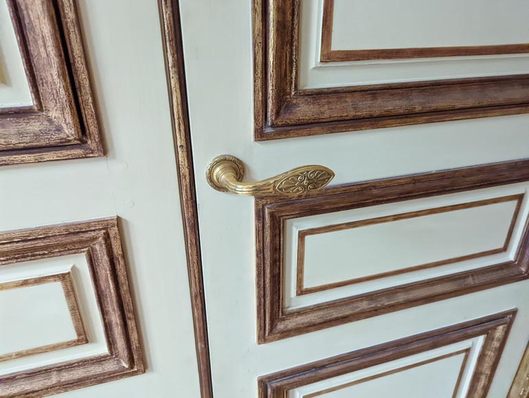 Lot de trois doubles portes moulurées, XIXe siècle Lot de trois doubles portes moulurées, XIXe siècle-12