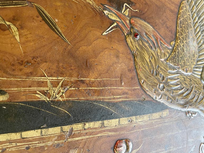 Louis MAJORELLE (attr.à) Table à thé à décor en vernis Martin, vers 1880-1890 Louis MAJORELLE (attr.à) Table à thé à décor en vernis Martin, vers 1880-1890-7