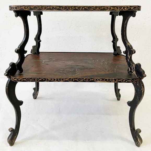 Louis MAJORELLE (attr.à) Table à thé à décor en vernis Martin, vers 1880-1890 Louis MAJORELLE (attr.à) Table à thé à décor en vernis Martin, vers 1880-1890-9