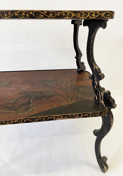 Louis MAJORELLE (attr.à) Table à thé à décor en vernis Martin, vers 1880-1890 Louis MAJORELLE (attr.à) Table à thé à décor en vernis Martin, vers 1880-1890-10