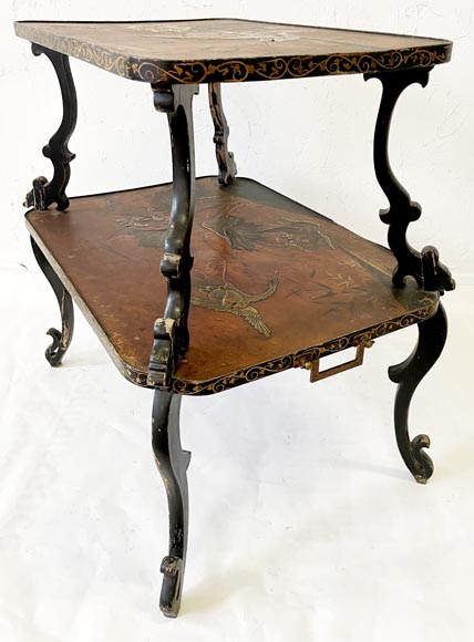 Louis MAJORELLE (attr.à) Table à thé à décor en vernis Martin, vers 1880-1890 Louis MAJORELLE (attr.à) Table à thé à décor en vernis Martin, vers 1880-1890-12