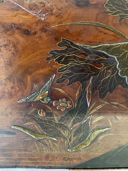 Louis MAJORELLE (attr.à) Table à thé à décor en vernis Martin, vers 1880-1890 Louis MAJORELLE (attr.à) Table à thé à décor en vernis Martin, vers 1880-1890-15