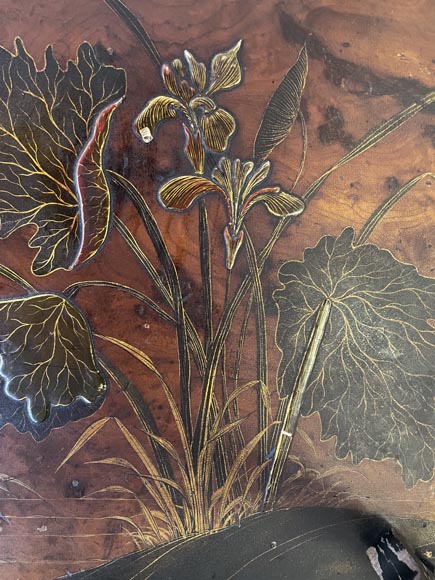 Louis MAJORELLE (attr.à) Table à thé à décor en vernis Martin, vers 1880-1890 Louis MAJORELLE (attr.à) Table à thé à décor en vernis Martin, vers 1880-1890-16