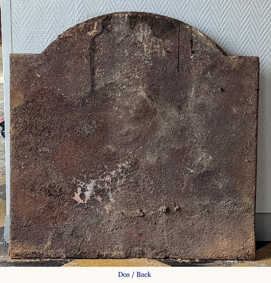 Grande plaque de cheminée en fonte aux armes de France Grande plaque de cheminée en fonte aux armes de France-5