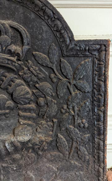 Belle plaque de cheminée aux armes de France Belle plaque de cheminée aux armes de France-4