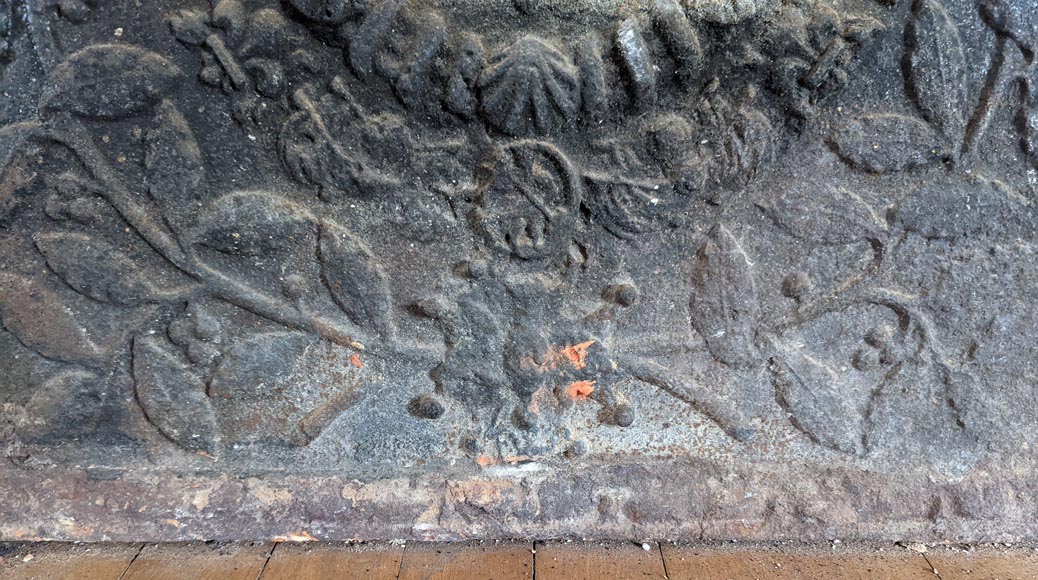 Belle plaque de cheminée aux armes de France Belle plaque de cheminée aux armes de France-6