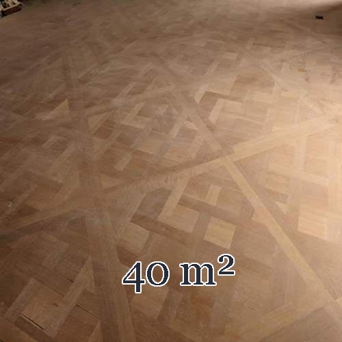 Lot d'environ 40 mètres carrés de parquet Versailles en chêne moderne