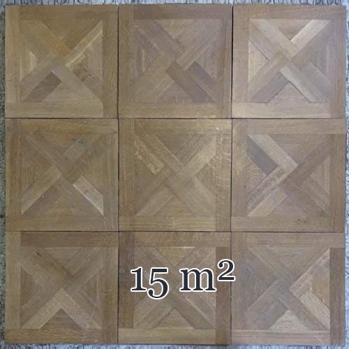 Lot d'environ 15m² parquet moderne en chêne motif de croix