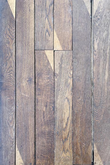 Lot d'environ 60 m² de parquet linéaire orné de losanges en marqueterie, vers 1820 Lot d'environ 60 m² de parquet linéaire orné de losanges en marqueterie, vers 1820-4