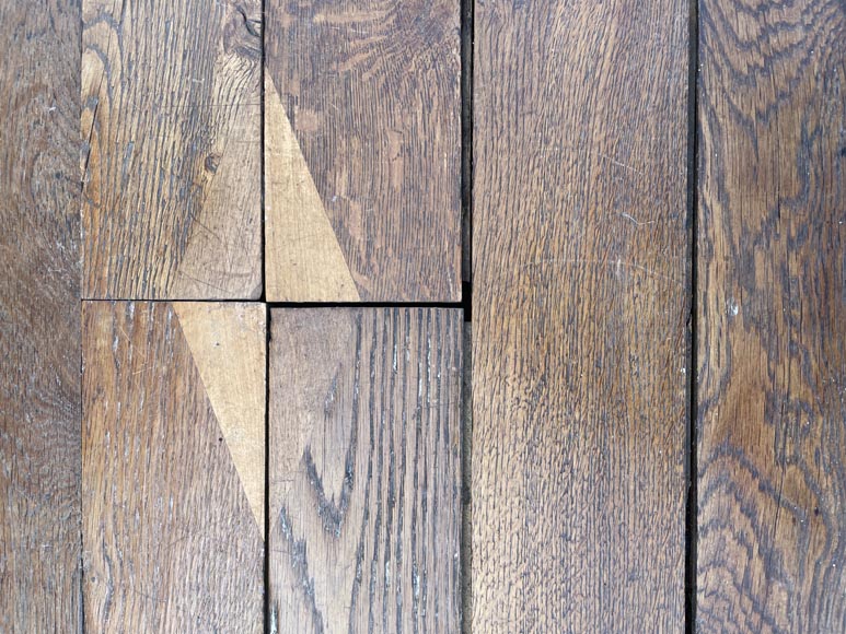 Lot d'environ 60 m² de parquet linéaire orné de losanges en marqueterie, vers 1820 Lot d'environ 60 m² de parquet linéaire orné de losanges en marqueterie, vers 1820-5