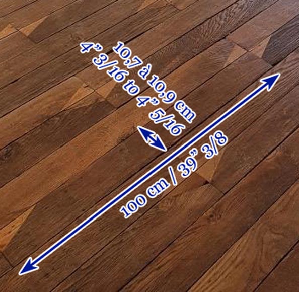 Lot d'environ 60 m² de parquet linéaire orné de losanges en marqueterie, vers 1820 Lot d'environ 60 m² de parquet linéaire orné de losanges en marqueterie, vers 1820-12