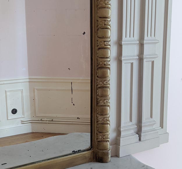 Trumeau de style Régence au cartouche fleuri Trumeau de style Régence au cartouche fleuri-5