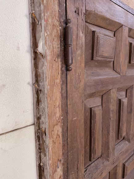 Porte espagnole en chêne avec châssis, XVIIIe chêne Porte espagnole en chêne avec châssis, XVIIIe chêne-5