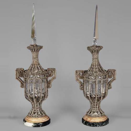 Paire de lampe en cristal anciennes