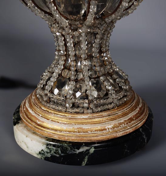 Paire de lampe en cristal anciennes Paire de lampe en cristal anciennes-6