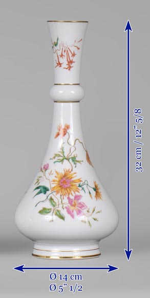Manufacture de Sèvres - Paire de vases modèle Delhi au décor floral polychrome, 1875 Manufacture de Sèvres - Paire de vases modèle Delhi au décor floral polychrome, 1875-13