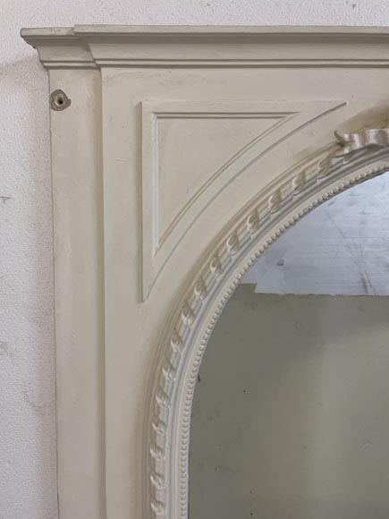 Trumeau de style Louis XVI au dessus arrondi et au ruban Trumeau de style Louis XVI au dessus arrondi et au ruban-3