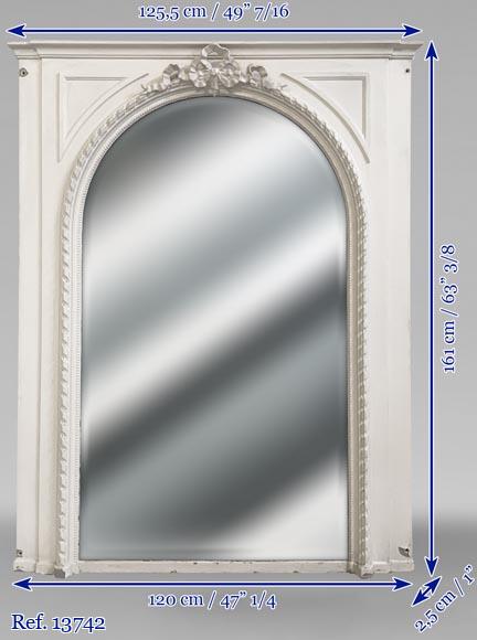 Trumeau de style Louis XVI au dessus arrondi et au ruban Trumeau de style Louis XVI au dessus arrondi et au ruban-8