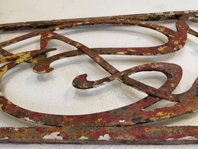 Paire de deux éléments en fer Art Nouveau Paire de deux éléments en fer Art Nouveau-4