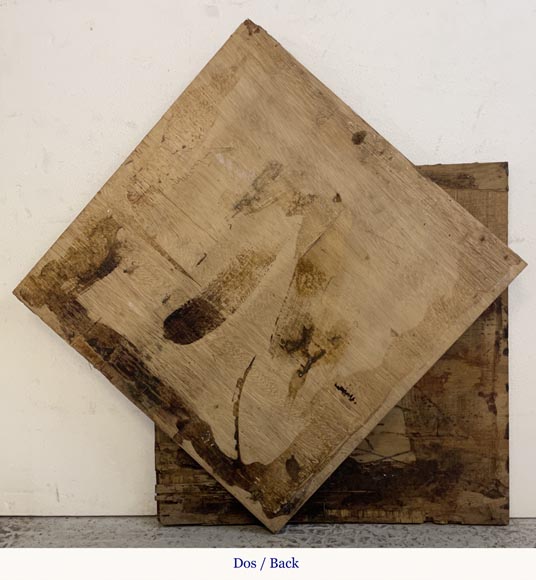 Lot d'environ 6m² de parquet en chêne à motif de croix ponctué d'acajou Lot d'environ 6m² de parquet en chêne à motif de croix ponctué d'acajou-6