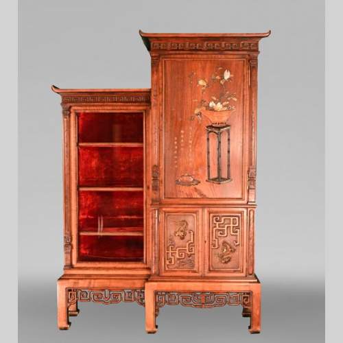 Gabriel VIARDOT (attribué à), Vitrine-armoire japonisante, fin du XIXe siècle