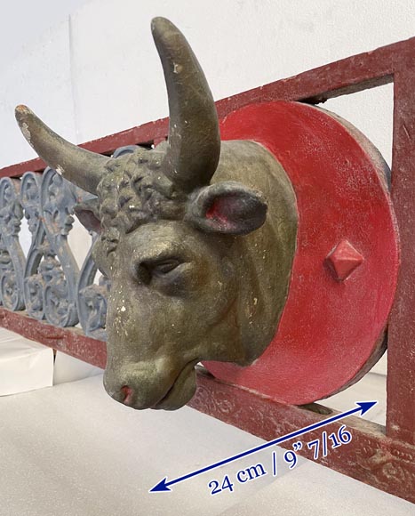 Façade de boucherie XIXe siècle en fonte et fer Façade de boucherie XIXe siècle en fonte et fer-3