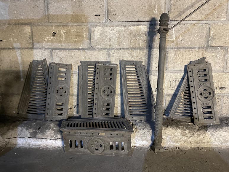 Escalier double quart tournant et passerelle en fonte et fer forgé, 1865 Escalier double quart tournant et passerelle en fonte et fer forgé, 1865-10