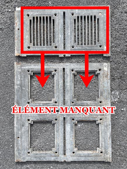 Escalier double quart tournant et passerelle en fonte et fer forgé, 1865 Escalier double quart tournant et passerelle en fonte et fer forgé, 1865-13