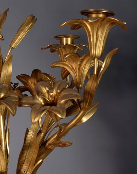 Paire de girandoles en bronze et porcelaine de Sèvres Paire de girandoles en bronze et porcelaine de Sèvres-4