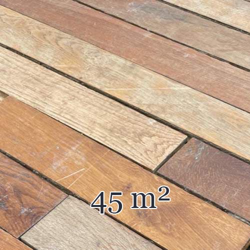 Lot de 45 m² de parquet linéaire en chêne